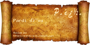 Pardi Éva névjegykártya