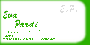 eva pardi business card